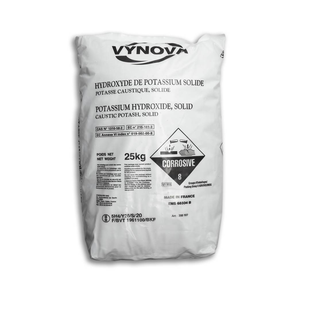 Kalíum hydroxíð (KOH - kalíum sódi) - 25kg - Vefverslun